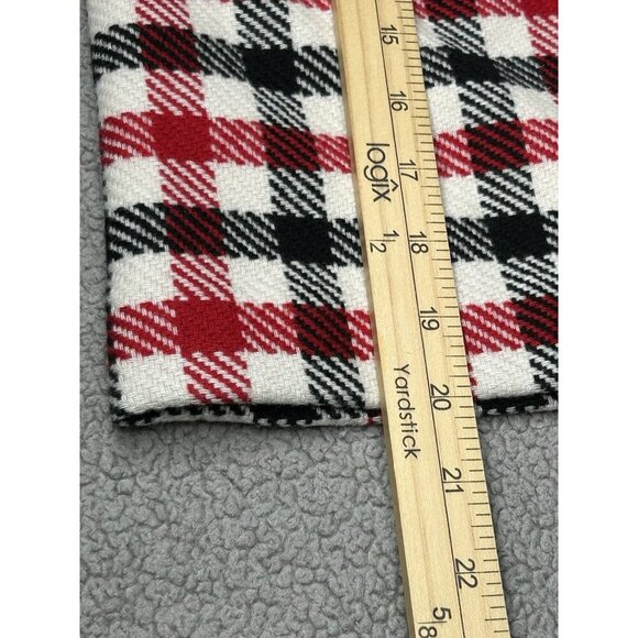 Talbots Skirt Size 6 Wool Blend Red Black Plaid Side Zip Above Knee Preppy - Picture 10 of 10